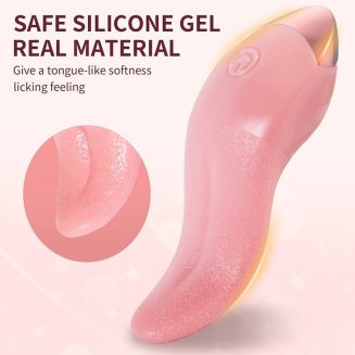 Vibrating dildo for female tongue masturbation, simulated clitoral stimulation, electric female adult sex toy.