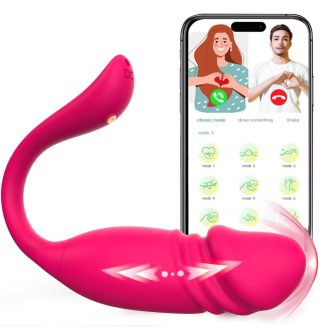 Retractable APP Vibrator Wearable Vibrator Outdoor Training Remote Strong Vibration Penetration Masturbation Toy